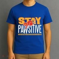 Stay Pawsitive Cute Stay Positive Cat Lover Gift T-Shirt thumb 3