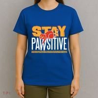 Stay Pawsitive Cute Stay Positive Cat Lover Gift T-Shirt thumb 4