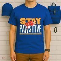 Stay Pawsitive Cute Stay Positive Cat Lover Gift T-Shirt thumb 6