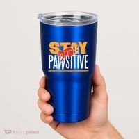 Stay Pawsitive Cute Stay Positive Cat Lover Gift Tumbler thumb 2