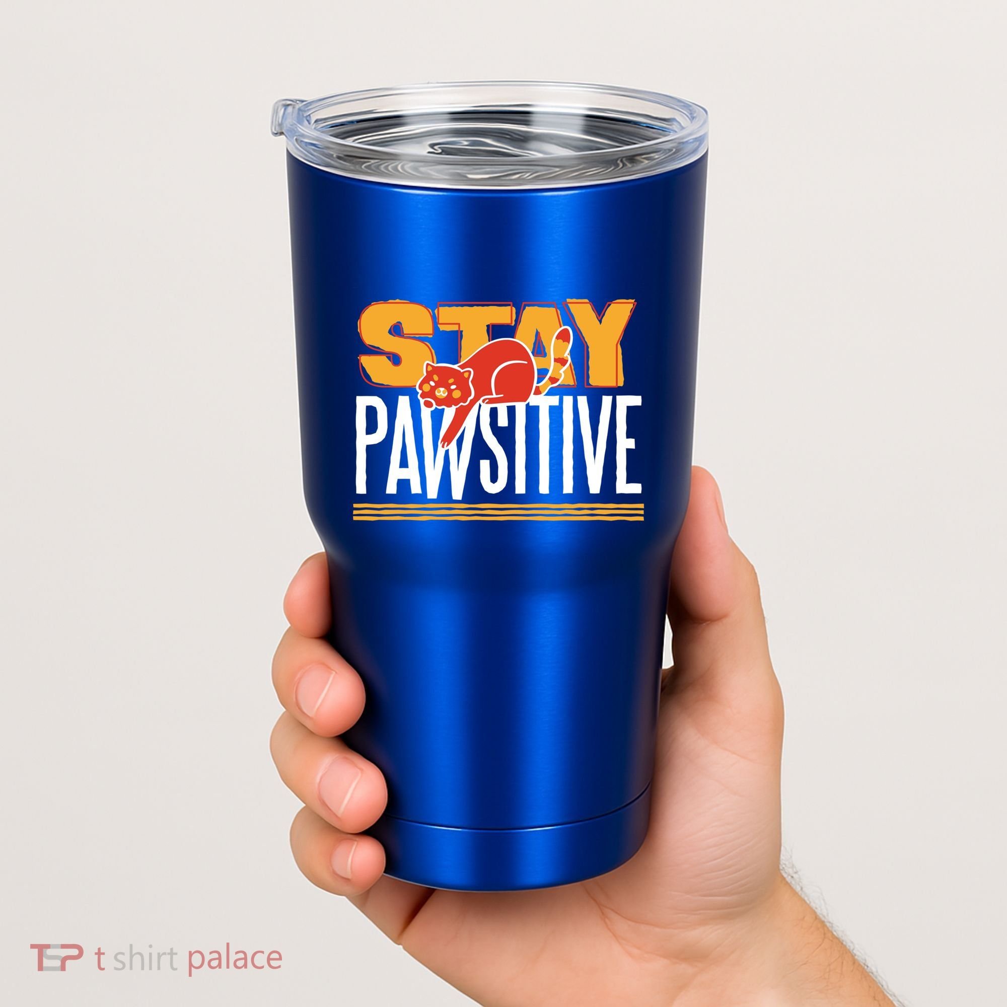 Stay Pawsitive Cute Stay Positive Cat Lover Gift Tumbler