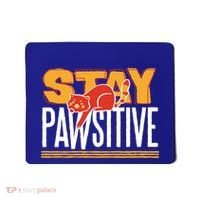 Stay Pawsitive Cute Stay Positive Cat Lover Gift Mousepad thumb 0