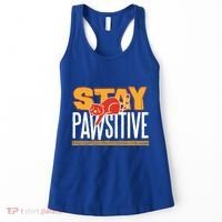 Stay Pawsitive Cute Stay Positive Cat Lover Gift Women's Tank Top thumb 0