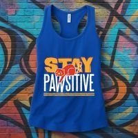 Stay Pawsitive Cute Stay Positive Cat Lover Gift Women's Tank Top thumb 3