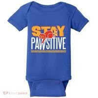 Stay Pawsitive Cute Stay Positive Cat Lover Gift Baby Bodysuit thumb 0