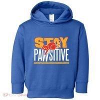 Stay Pawsitive Cute Stay Positive Cat Lover Gift Toddler Hoodie thumb 0