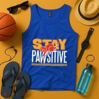 Stay Pawsitive Cute Stay Positive Cat Lover Gift Tank Top thumb 4