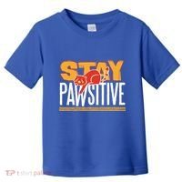 Stay Pawsitive Cute Stay Positive Cat Lover Gift Toddler T-Shirt thumb 0