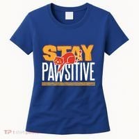 Stay Pawsitive Cute Stay Positive Cat Lover Gift Women's T-Shirt thumb 0