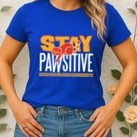 Stay Pawsitive Cute Stay Positive Cat Lover Gift Women's T-Shirt thumb 2