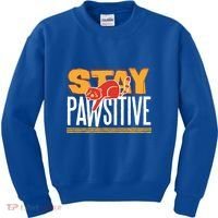 Stay Pawsitive Cute Stay Positive Cat Lover Gift Kids Sweatshirt thumb 0