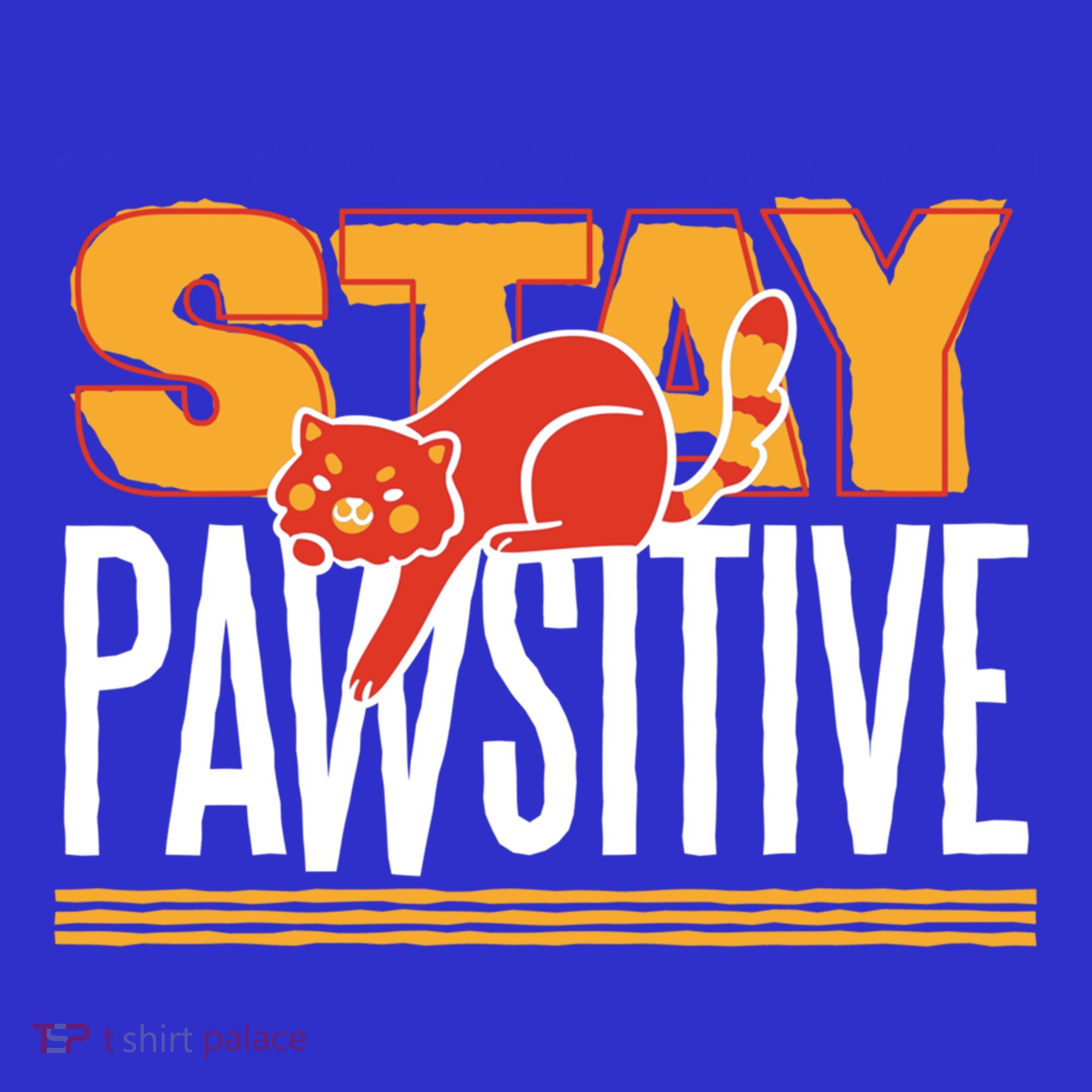 Stay Pawsitive Cute Stay Positive Cat Lover Gift Kids Hoodie