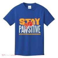 Stay Pawsitive Cute Stay Positive Cat Lover Gift Kids T-Shirt thumb 0
