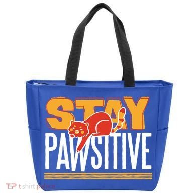 Stay Pawsitive Cute Stay Positive Cat Lover Gift Tote Bag