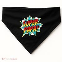 Super Papa Comic Book Superhero Father's Day USA-Made Doggie Bandana thumb 0