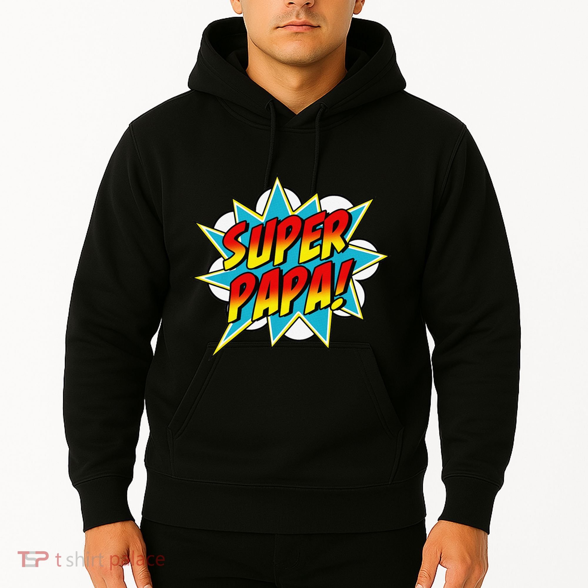 Super Papa Comic Book Superhero Father's Day Hoodie