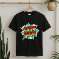 Super Papa Comic Book Superhero Father's Day T-Shirt thumb 2