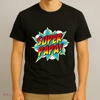 Super Papa Comic Book Superhero Father's Day T-Shirt thumb 3