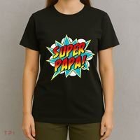 Super Papa Comic Book Superhero Father's Day T-Shirt thumb 4