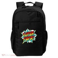 Super Papa Comic Book Superhero Father's Day Backpack thumb 0