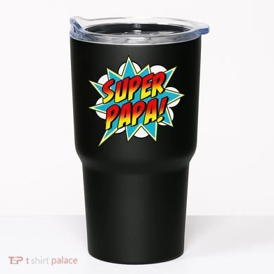 Super Papa Comic Book Superhero Father's Day Tumbler