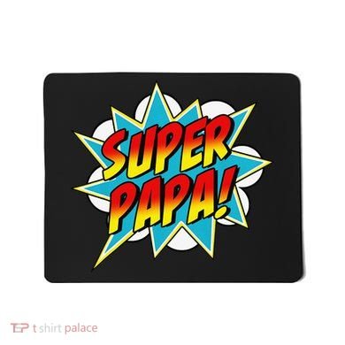 Super Papa Comic Book Superhero Father's Day Mousepad