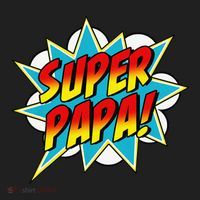 Super Papa Comic Book Superhero Father's Day Hat thumb 2