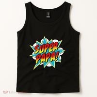 Super Papa Comic Book Superhero Father's Day Tank Top thumb 2
