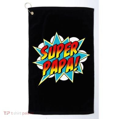 Super Papa Comic Book Superhero Father's Day Golf Towel