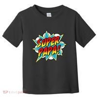 Super Papa Comic Book Superhero Father's Day Toddler T-Shirt thumb 0