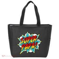 Super Papa Comic Book Superhero Father's Day Tote Bag thumb 0