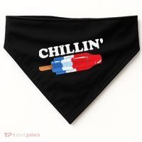 Summer Popsicle Chillin Funny Bomb Retro 80s Pop Gift USA-Made Doggie Bandana thumb 0