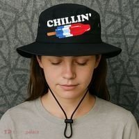 Summer Popsicle Chillin Funny Bomb Retro 80s Pop Gift Bucket Hat thumb 3