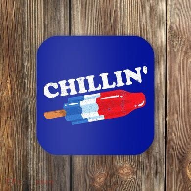 Summer Popsicle Chillin Funny Bomb Retro 80s Pop Gift Coaster