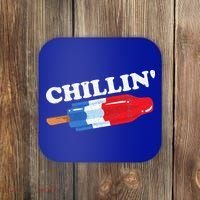 Summer Popsicle Chillin Funny Bomb Retro 80s Pop Gift Coaster thumb 0