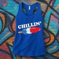 Summer Popsicle Chillin Funny Bomb Retro 80s Pop Gift Women's Tank Top thumb 3