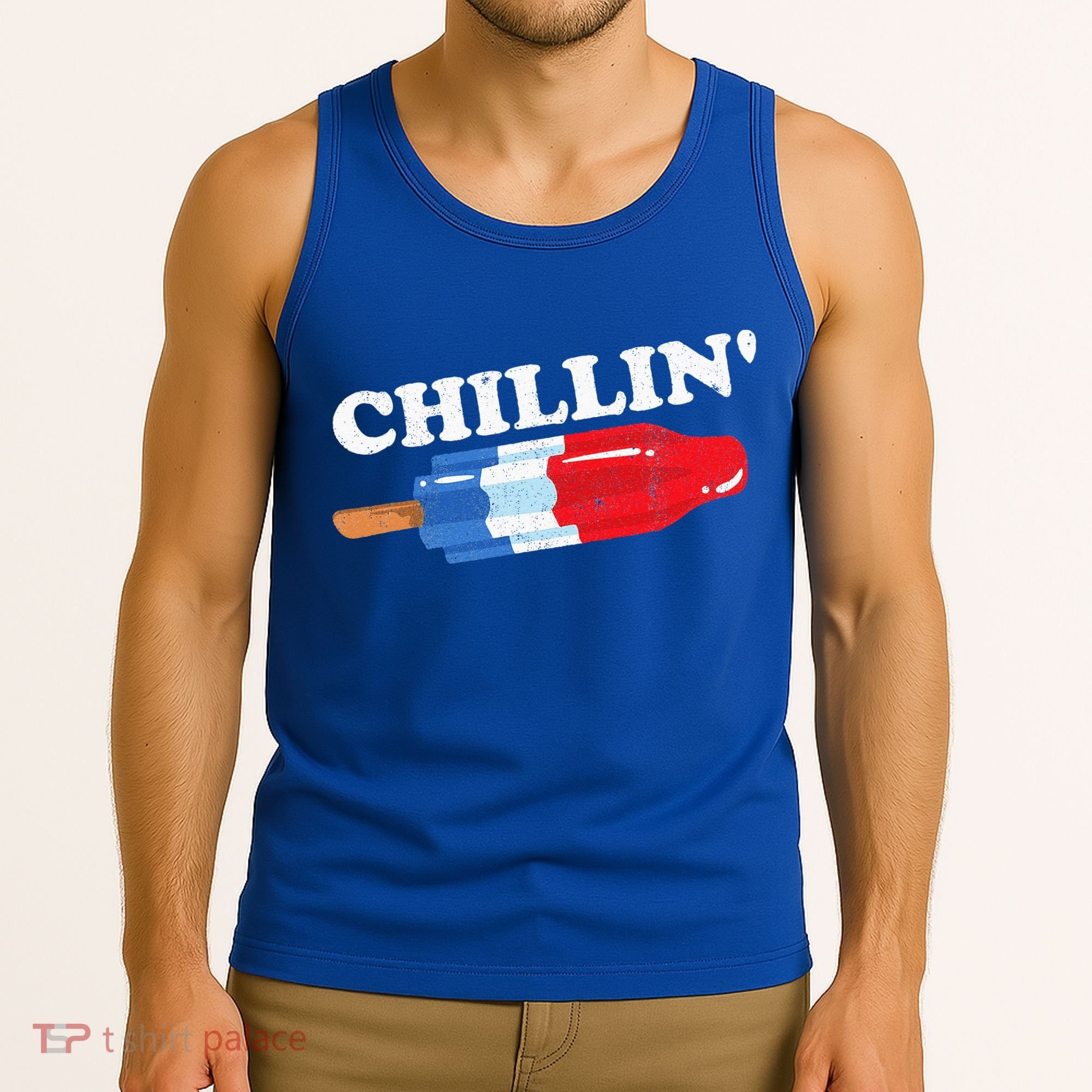 Summer Popsicle Chillin Funny Bomb Retro 80s Pop Gift Tank Top