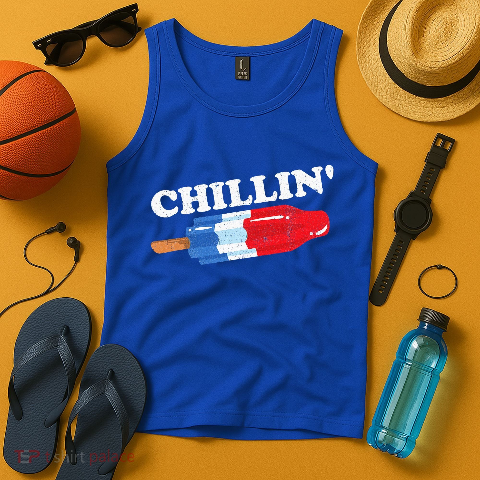 Summer Popsicle Chillin Funny Bomb Retro 80s Pop Gift Tank Top