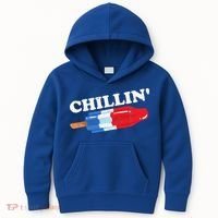 Summer Popsicle Chillin Funny Bomb Retro 80s Pop Gift Kids Hoodie thumb 0