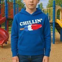 Summer Popsicle Chillin Funny Bomb Retro 80s Pop Gift Kids Hoodie thumb 2