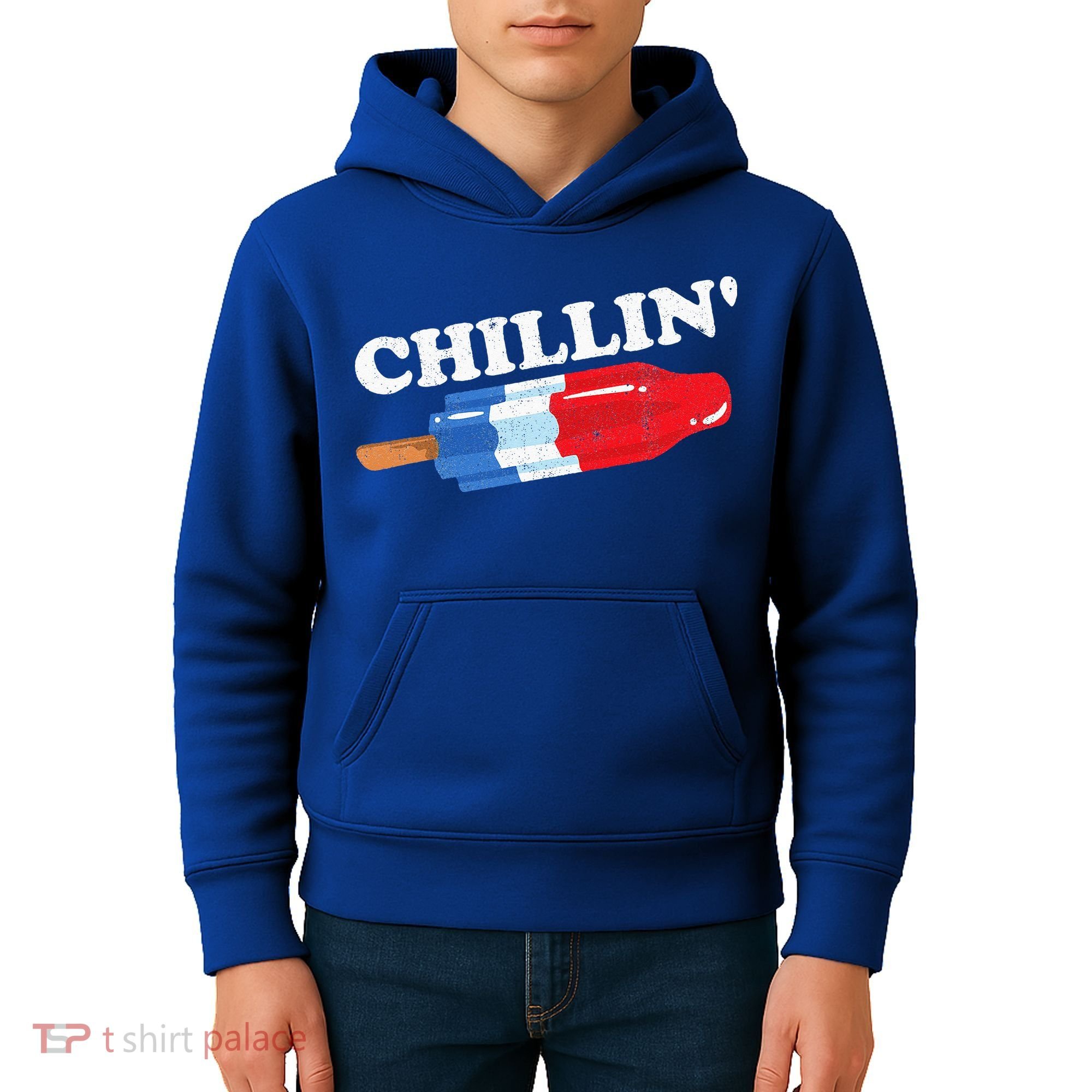 Summer Popsicle Chillin Funny Bomb Retro 80s Pop Gift Kids Hoodie