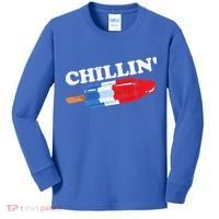 Summer Popsicle Chillin Funny Bomb Retro 80s Pop Gift Kids Long Sleeve Shirt thumb 0