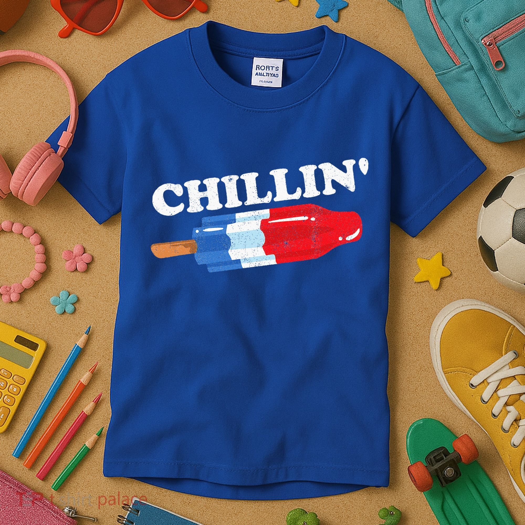Summer Popsicle Chillin Funny Bomb Retro 80s Pop Gift Kids T-Shirt