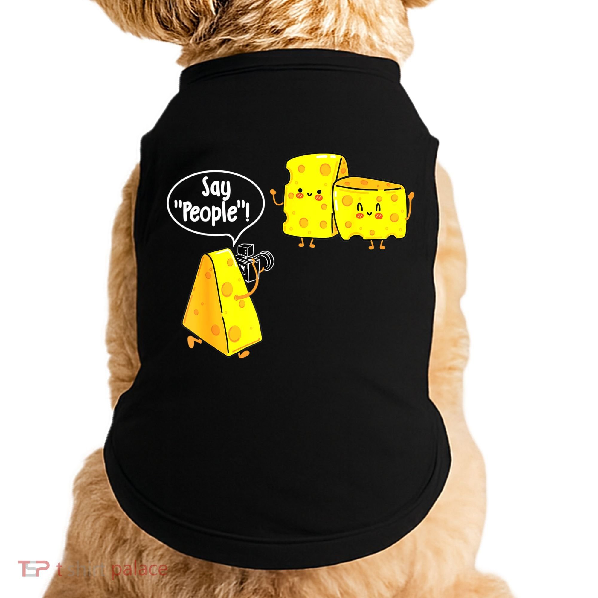 Say People Cheese Lover Food Dairy Milk Gouda Cheddar Brie Doggie Tank