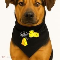 Say People Cheese Lover Food Dairy Milk Gouda Cheddar Brie USA-Made Doggie Bandana thumb 1