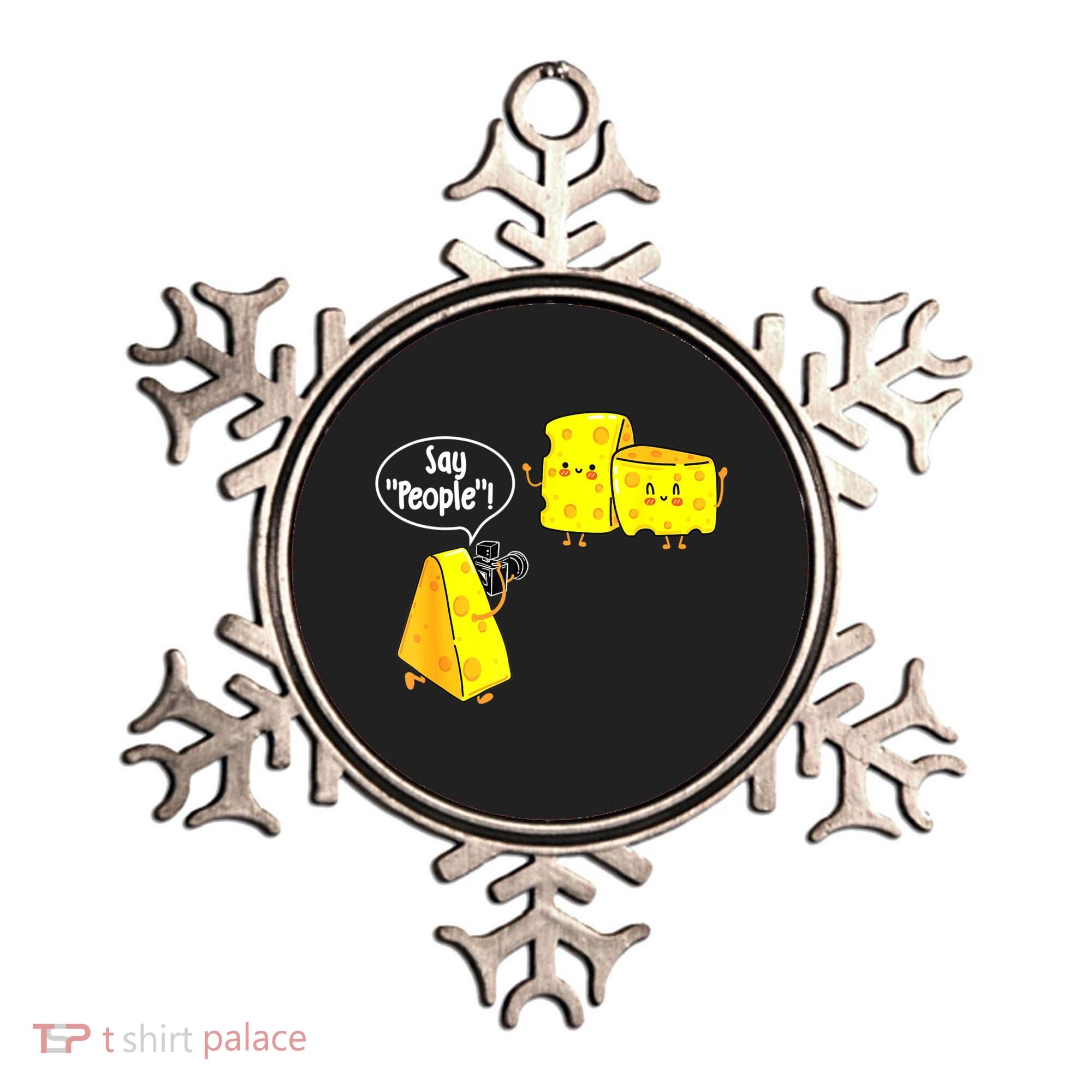 Say People Cheese Lover Food Dairy Milk Gouda Cheddar Brie Ornament