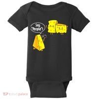 Say People Cheese Lover Food Dairy Milk Gouda Cheddar Brie Baby Bodysuit thumb 0