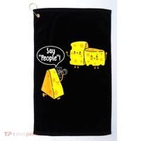 Say People Cheese Lover Food Dairy Milk Gouda Cheddar Brie Golf Towel thumb 0