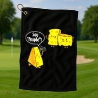 Say People Cheese Lover Food Dairy Milk Gouda Cheddar Brie Golf Towel thumb 1