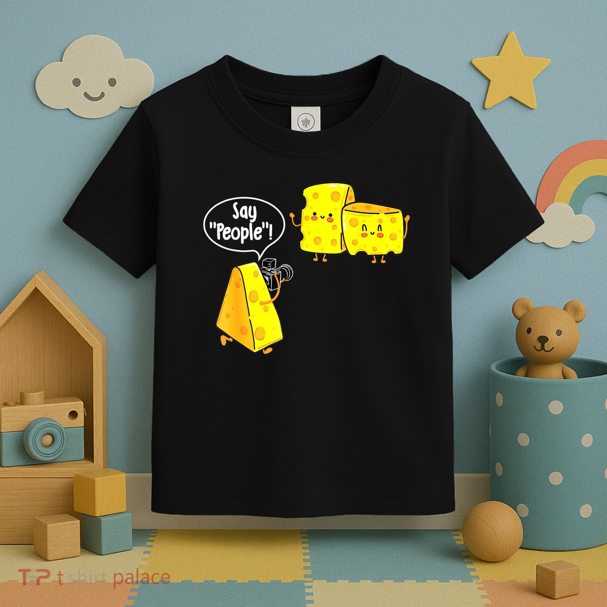 Say People Cheese Lover Food Dairy Milk Gouda Cheddar Brie Toddler T-Shirt